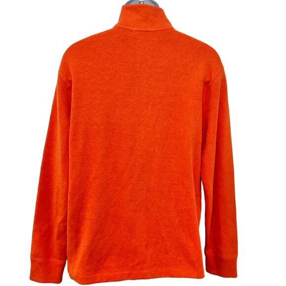 Polo Ralph Lauren Orange Quarter Zip Lightweight Long Sleeve Pullover Sz M Men's - Picture 7 of 10